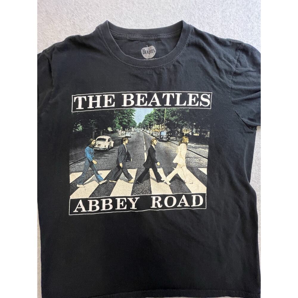 The Beatles Abbey Road Black Graphic T-Shirt Size L Rock & Pop Music - Picture 2 of 9